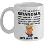 Tasse dr�le de grand - m�re de donald trump, cadeaux pour la f�te des m�res de grand - m�re, anniversaire ...