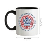 Tasse emaille portable king charles iii, tasse a caf, poigne rtro pour la maison, boissons standard, ...
