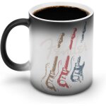 La tasse fender change de couleur lorsqu'elle est expose a la chaleur, tasse familiale durable et facile ...