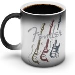 Tasse fender guitare empile grande capacit tasse magique chauffage couleur changeante tasse  caf ...
