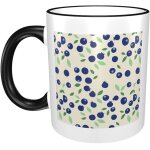 Tasse de feuille de myrtille grande tasse a cafe en ceramique de 11 oz cadeaux de grand - pere blanc Tasse de feuille de myrtille grande tasse a cafe en ceramique de 11 oz cadeaux de grand - pere blanc