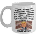Tasse de gestionnaire de collecte de fonds donald trump, cadeaux d'anniversaire pour les travailleurs ...