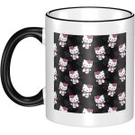 Tasse hello kitty grande capacit, tasse  caf en cramique, rsistante  la chaleur, cadeau d'annivers ...