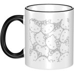 Tasse hello kitty grande capacit, tasse  caf en cramique, rsistante  la chaleur, cadeau d'annivers ...