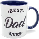 Tasse imprim�e double face best dad ever, 11oz (blanc) - marine