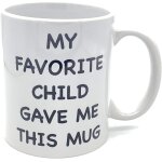 Tasse imprim�e double face my favorite child 11oz (noir) - blanc
