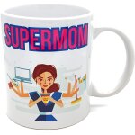Tasse imprim�e double face supermom 11oz (blanc) - blanc