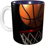 Tasse imprimee de basket - ball, tasses a cafe, cadeau d'anniversaire pour hommes et femmes, tasse a ...