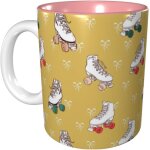 Tasse imprimee de patins a roulettes colores, tasses a cafe, cadeau d'anniversaire pour hommes femmes ...