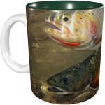 Tasse imprimee de peche a la mouche a l'omble de fontaine, tasses a cafe, cadeau d'anniversaire pour ...