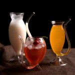 Tasse a jus d'�cureuil cr�ative, verre a boisson en paille en verre transparent r�sistant a la chaleur, ...