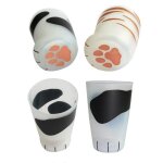 Tasse a lait en porcelaine a griffes de chat, petit déjeuner verre a gommage, mignon, imprimé pied de ... Tasse a lait en porcelaine a griffes de chat, petit déjeuner verre a gommage, mignon, imprimé pied de ...