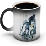 La tasse de literie wild wolf change de couleur lorsqu'elle est expose a la chaleur, tasse familiale ...