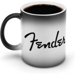 La tasse avec logo fender change de couleur lorsqu'elle est chauff�e, tasse familiale durable et facile ...
