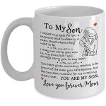 Tasse m�re fils tasse a caf� tasse d'anniversaire pour fils nouveaut� tasse a th� a mon fils tasse d'amour ...