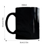 Tasse magique en c�ramique sensible a la chaleur, mug cr�atif, caf�, lait, cadeau de no�l et d'anniversaire, ...