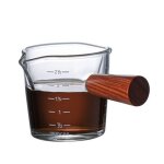 Tasse a mesurer a double bouche, bouteille en verre r�sistante a la chaleur, tasse a caf�, poign�e en ...