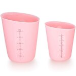 Tasses a mesurer en silicone, gobelets de m�lange avec echelle transparente, mesure de tasse pour moules ...