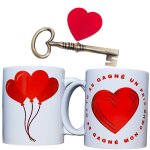 Tasse / mug 'tu as gagn� un prix, tu as gagn� mon c?ur' cadeau couple, cadeau saint valentin