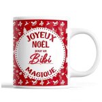 Tasse no�l bibi homme rouge mug pr�nom id�e cadeau secret santa