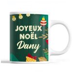 Tasse no�l dany vert mug pr�nom id�e cadeau secret santa