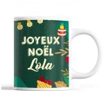 Tasse no�l lola vert mug pr�nom id�e cadeau secret santa