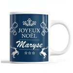 Tasse nol maryse bleu mug prnom ide cadeau secret santa