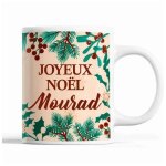 Tasse no�l mourad beige mug pr�nom id�e cadeau secret santa