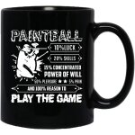 Tasse de paintball drole, tasses a cafe, tasse a the noire 11 oz