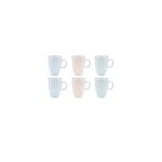 Tasse pattern 9cl - 6 pi�ces - pastel