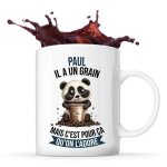 Tasse paul panda caf ide mug cadeau travail humour collgue homme anniversaire nol
