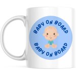 Tasse personnalisee de voiture bebe a bord rose et bleu avec votre nom options de taille Tasse personnalisee de voiture bebe a bord rose et bleu avec votre nom options de taille