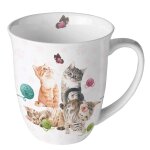 Tasse en porcelaine fine chatons 0. 4 l