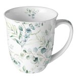 Tasse en porcelaine fine - eucalyptus
