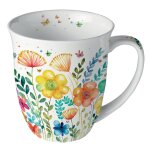 Tasse en porcelaine fine printemps vibrant