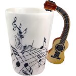 Tasse en porcelaine musique avec poign�e guitare 250 ml