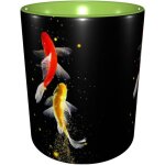 Tasse porte - bonheur �� motif de carpe dor��e et rouge, grande capacit��, tasse �� caf��, motif d'animation ...