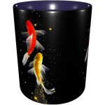 Tasse porte - bonheur  motif de carpe dore et rouge, grande capacit, tasse  caf, motif d'animation ...