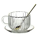 Tasse a pouding au caf� a la mode, tasse a th� avec assiette, 450 ml