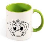 Tasse de poupee surprise de 330ml, grandes lunettes amusantes et mignonnes, portrait de fille, tasses ...