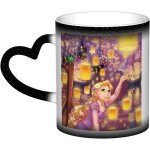 La tasse raiponce sur la tour change de couleur lorsqu'elle est chauff�e, tasse a caf� en c�ramique a ...