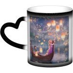 La tasse raiponce sur la tour change de couleur lorsqu'elle est chauff�e, tasse a caf� en c�ramique a ...