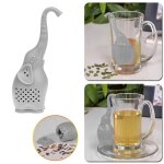 Tasse en silicone en forme d'lphant, tasse en forme de feuille libre, filtre a herbe et a epices, infuseur ...