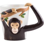 Tasse singe 3d relief 410 ml ¿ c�ramique cr�ative