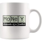 Tasse de table p�riodique de chimie amusante, el�ments d'argent d'un hustler, molybd�ne n�on yttium, ...