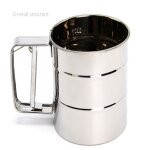 Tasse de tamis a maille en acier inoxydable, secoueur de farine a main, pour sucre glace, outil de cuisson, ... Tasse de tamis a maille en acier inoxydable, secoueur de farine a main, pour sucre glace, outil de cuisson, ...