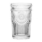 Tasse en verre de boisson froide, nouveau style vintage 260 / 380ml, tournesol grav�, monocouche, tasse ...