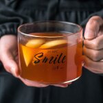 Tasse en verre simple avec lettres imprimes, style ins, pour caf, lait, avec poigne, pour la maison, ...