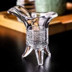Tasse a vin impriale en verre de cristal marquis, trpied d'imitation de mnage antique blanc, petit ...