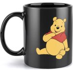 Tasse winnie l'ourson tasse  caf vaisselle noire tasse  th en cramique tasse de petit djeuner ...